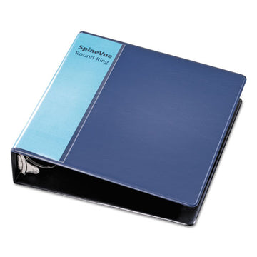 Cardinal® Spine Vue Locking Round Ring Binder, 3 Rings, 2" Capacity, 11 X 8.5, Navy freeshipping - TVN Wholesale